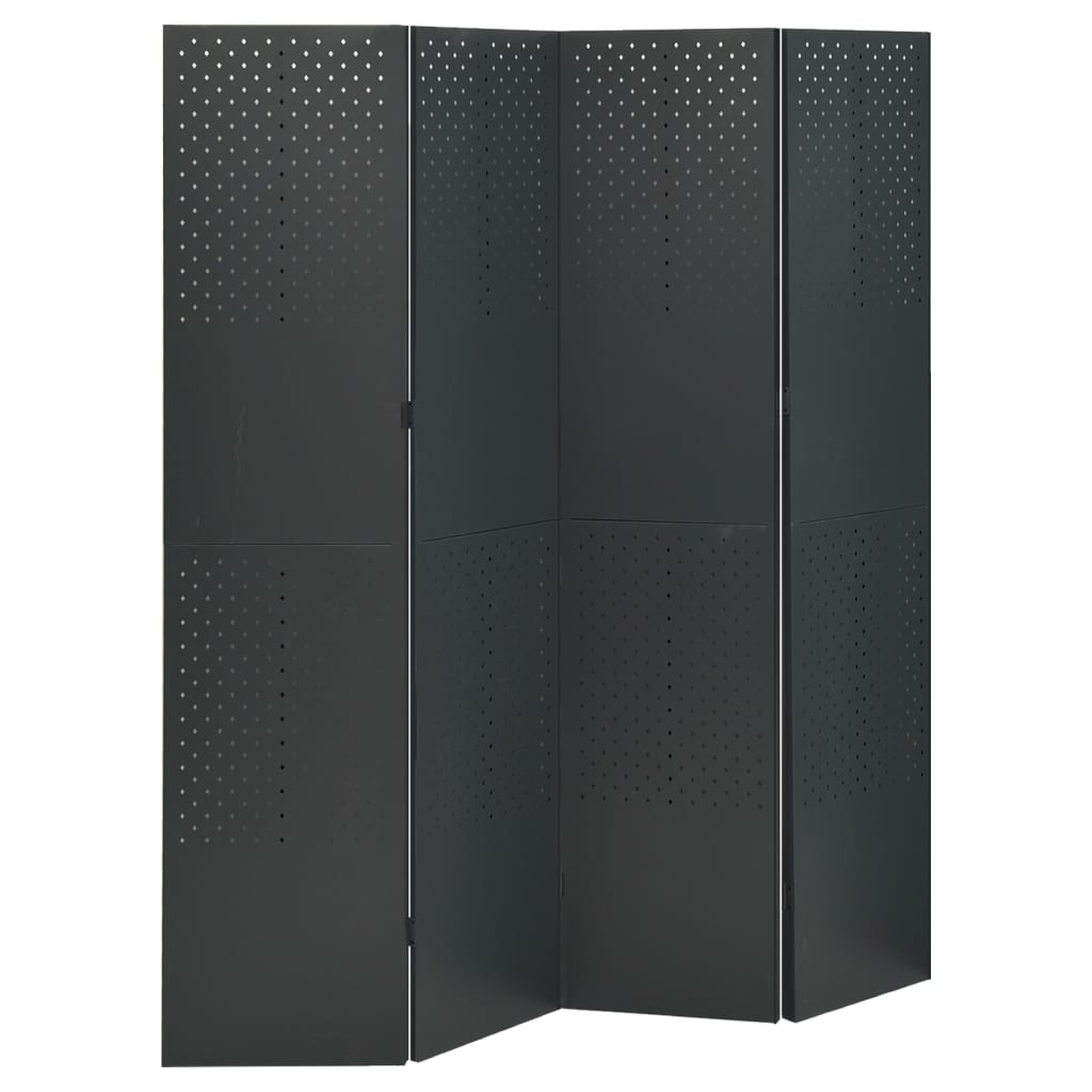 Cloisons de séparation 4 panneaux 2 pcs Anthracite 160x180 cm - XIOS