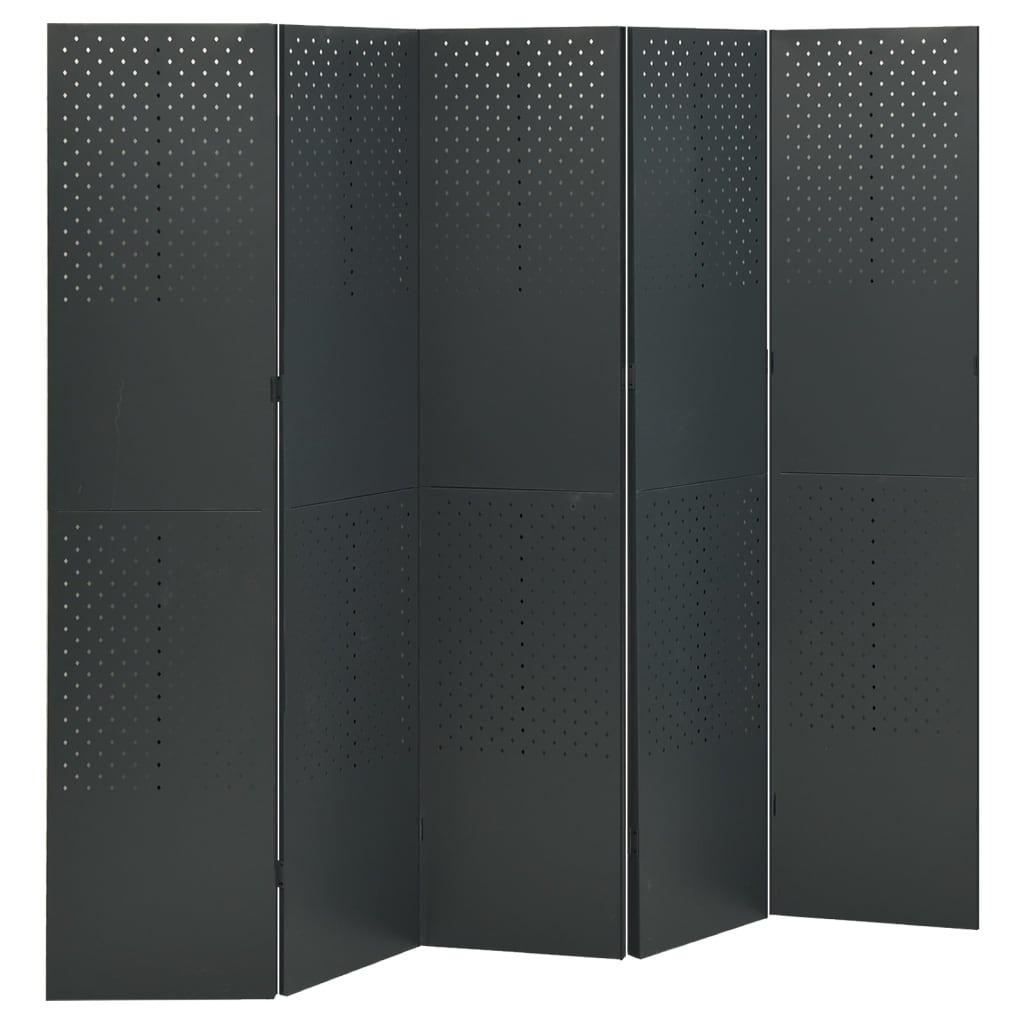 Cloisons de séparation 5 panneaux 2 pcs Anthracite 200x180 cm - XIOS