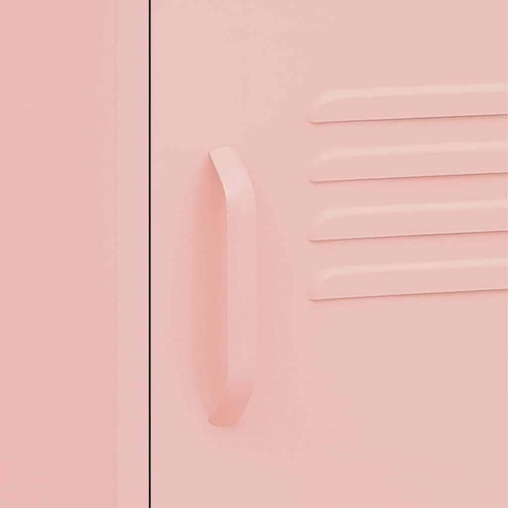 Tables de chevet 2 pcs Rose 35x35x51 cm Acier