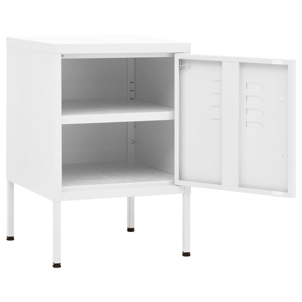 Tables de chevet 2 pcs Blanc 35x35x51 cm Acier - XIOS