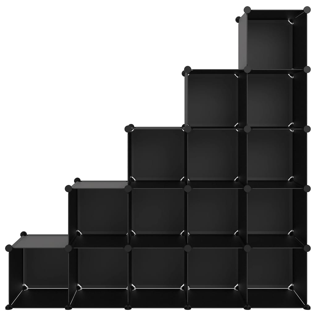 Cubes de rangement 15 pcs Noir PP - XIOS