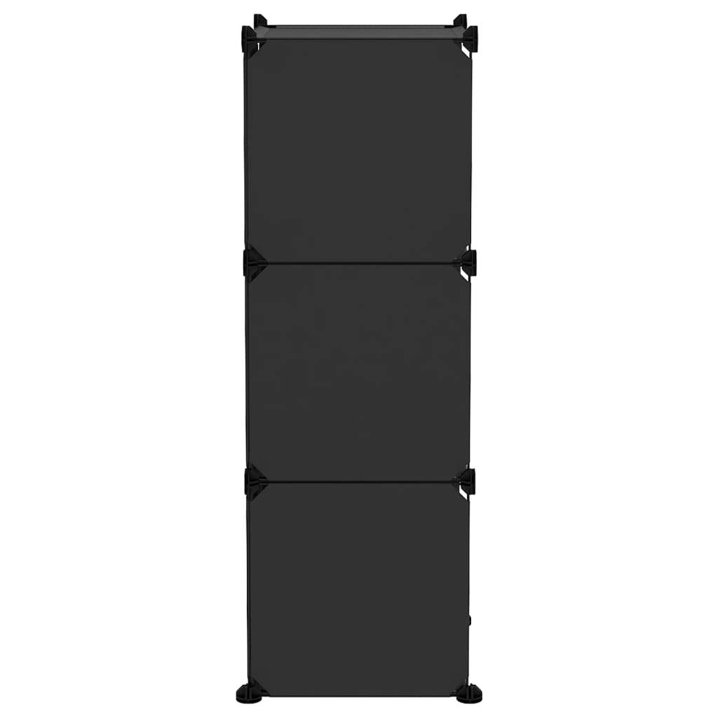 Cubes de rangement 6 pcs Noir PP - XIOS