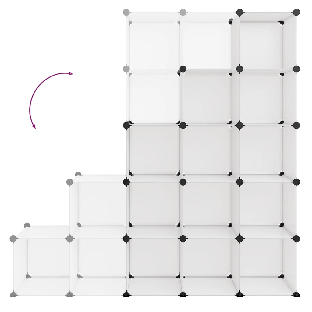 Cubes de rangement 15 pcs Transparent PP - XIOS