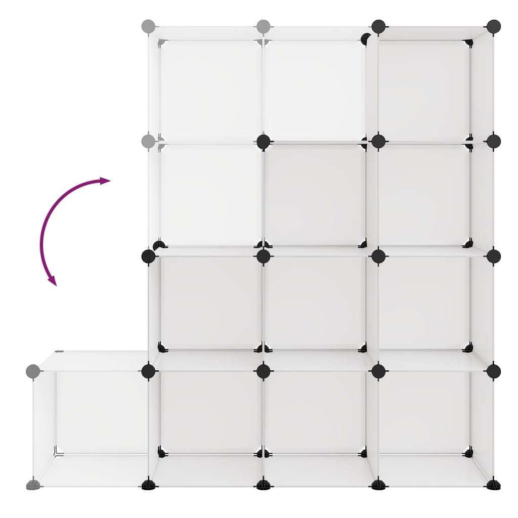 Cubes de rangement 12 pcs Transparent PP - XIOS