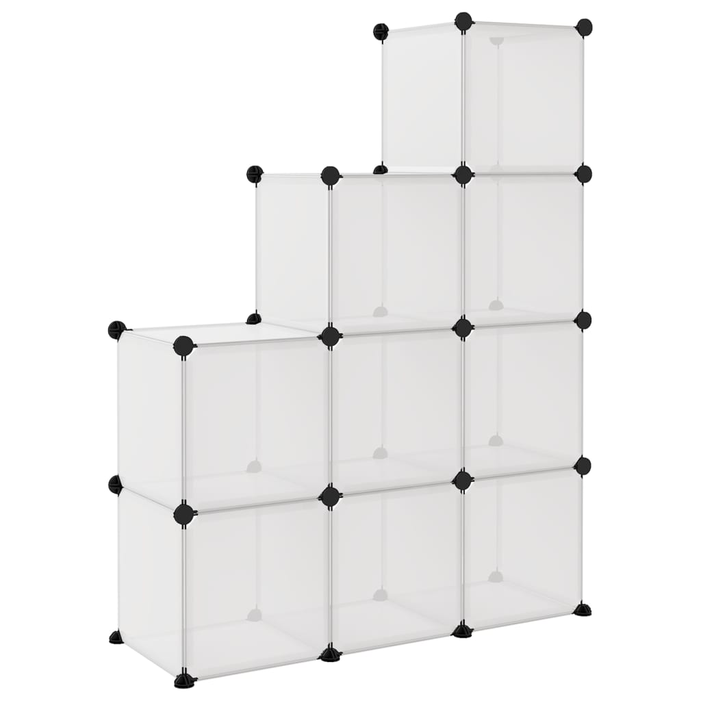Cubes de rangement 9 pcs Transparent PP - XIOS