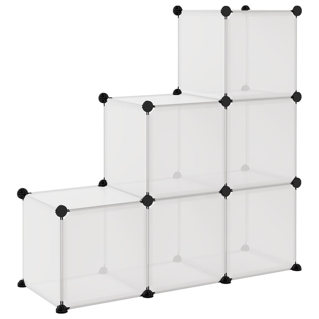 Cubes de rangement 6 pcs Transparent PP - XIOS