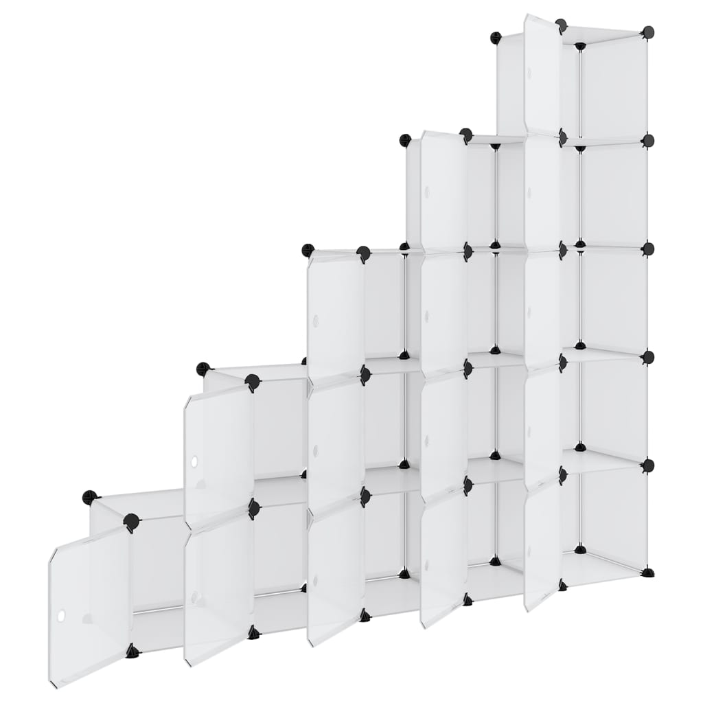 Cubes de rangement 15 pcs avec portes Transparent PP - XIOS