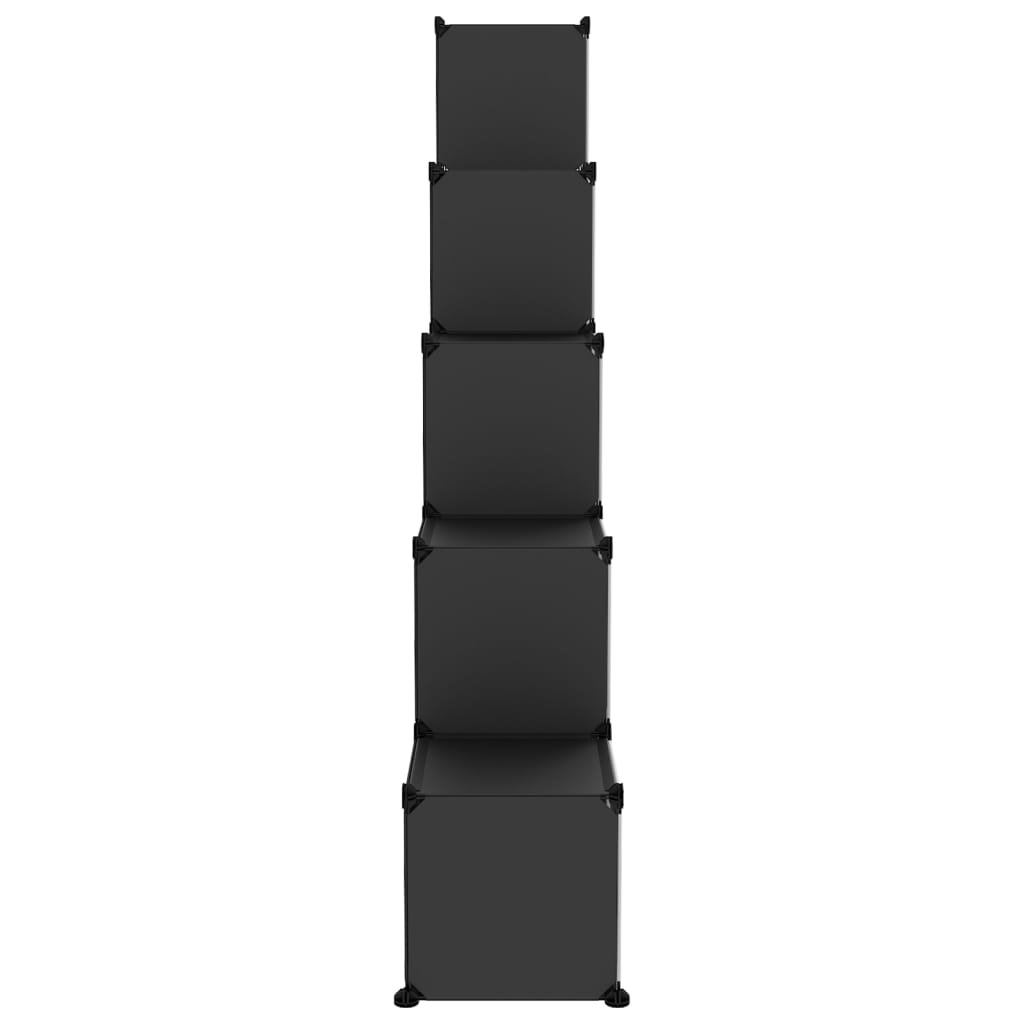 Cubes de rangement 15 pcs avec portes Noir PP - XIOS
