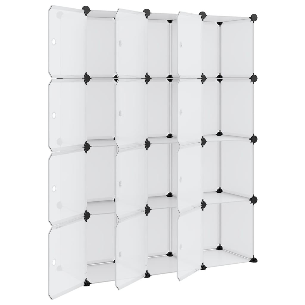 Cubes de rangement 12 pcs avec portes Transparent PP - XIOS