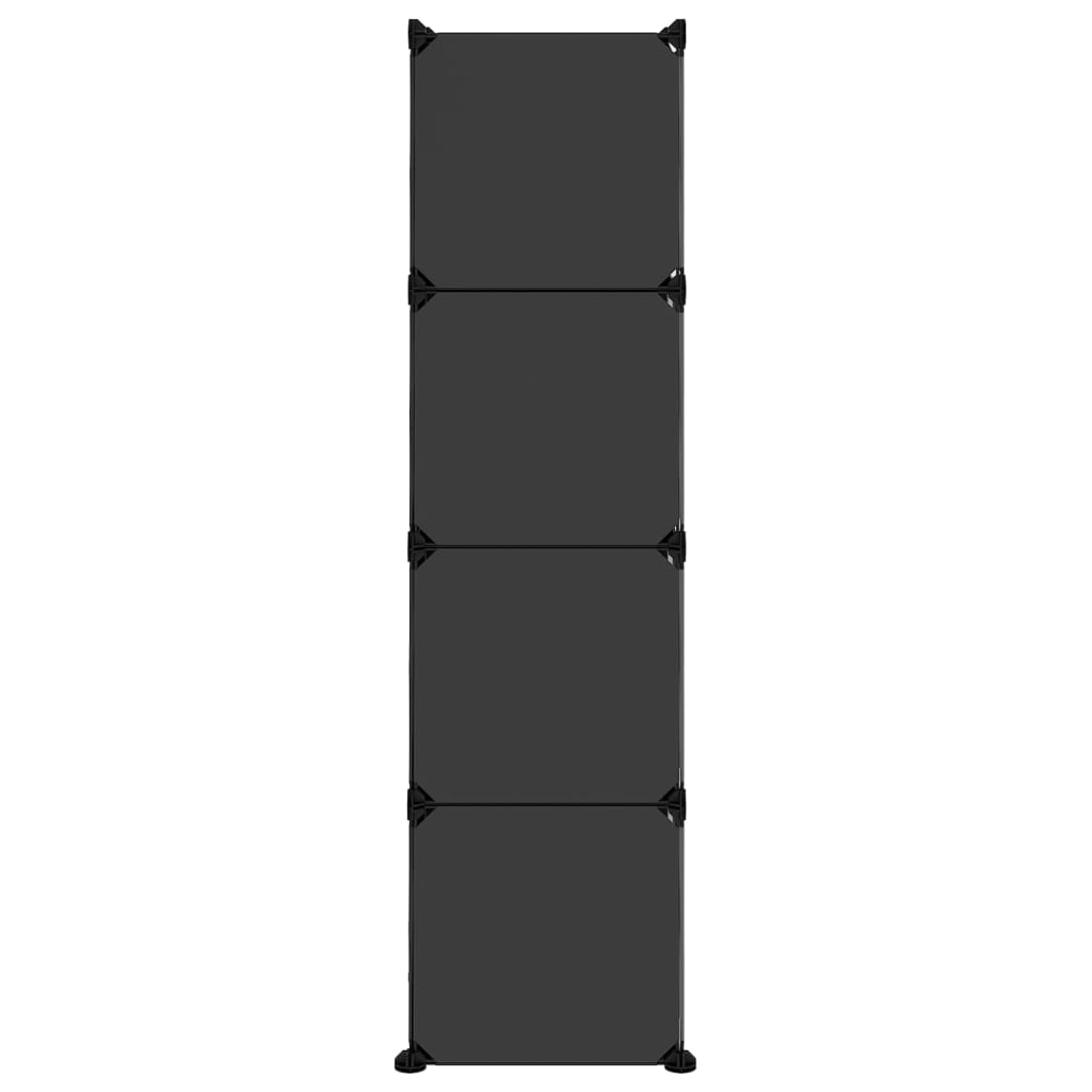 Cubes de rangement 12 pcs avec portes noir PP - XIOS
