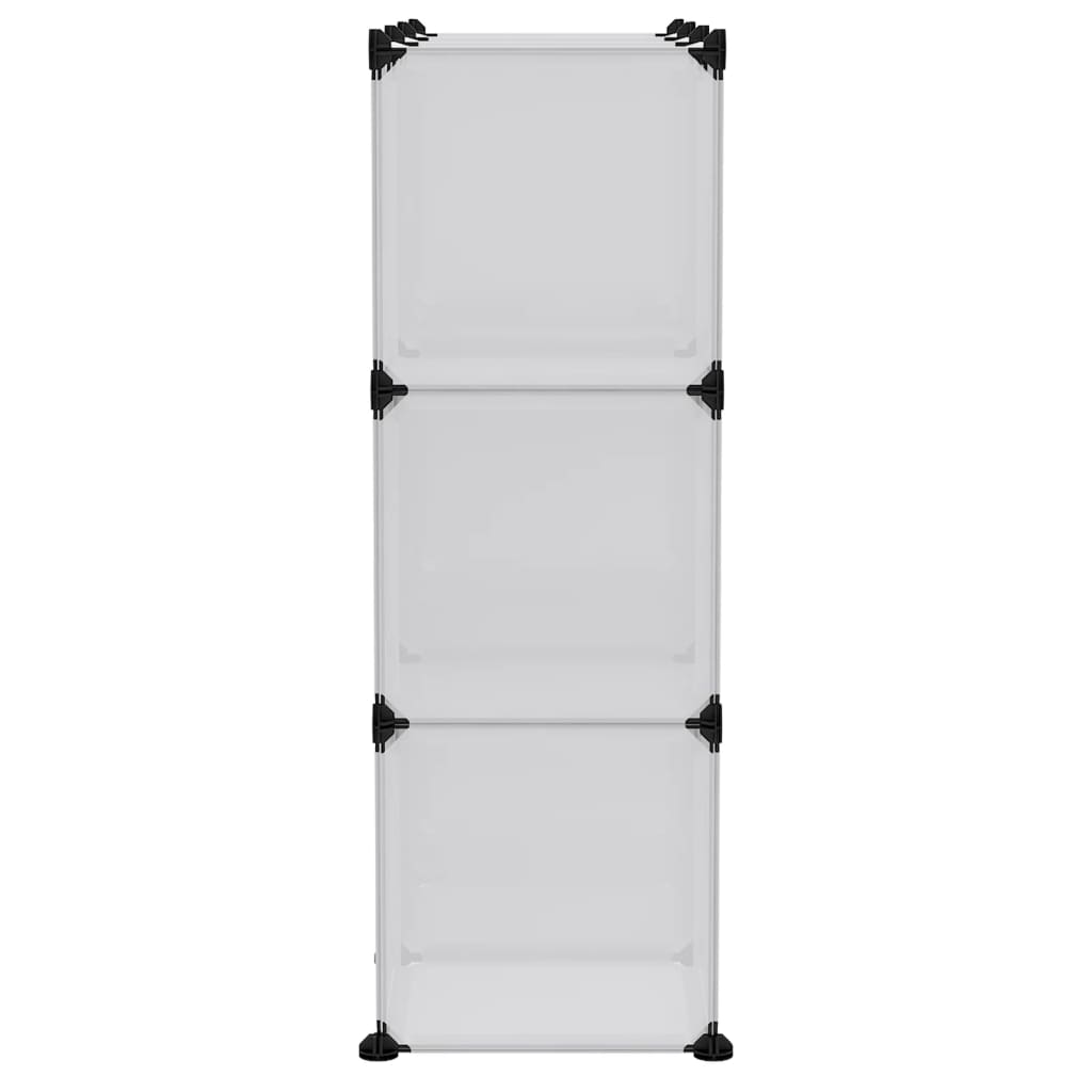 Cubes de rangement 9 pcs avec portes Transparent PP - XIOS