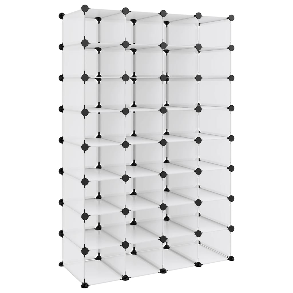 Étagère à chaussures Transparent 93x36,5x140 cm PP - XIOS