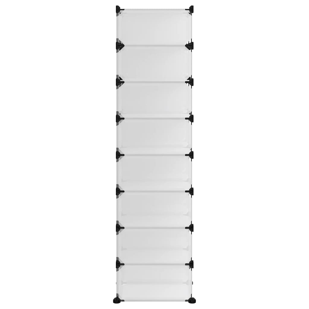 Étagère à chaussures Transparent 93x36,5x140 cm PP - XIOS