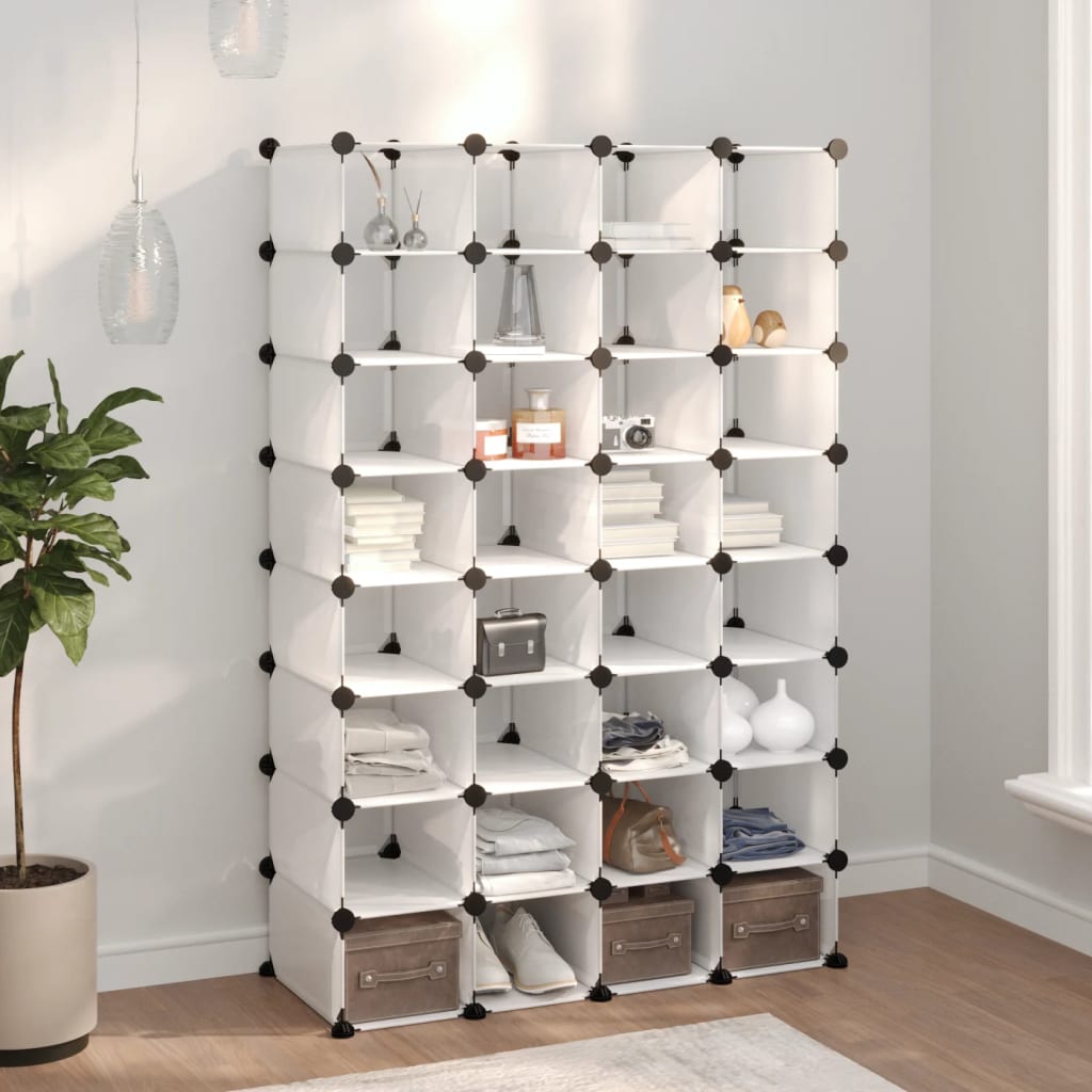 Étagère à chaussures Transparent 93x36,5x140 cm PP - XIOS