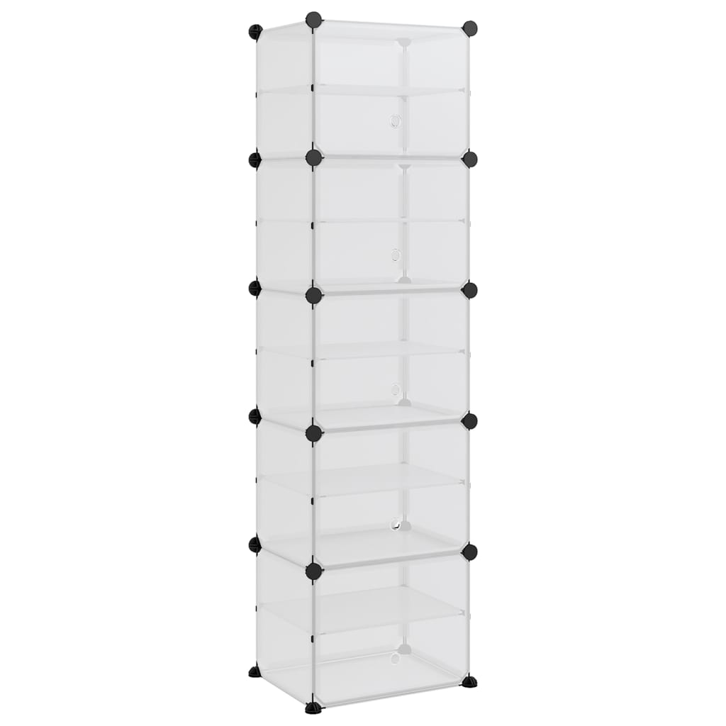 Étagère à chaussures Transparent 44x31,5x153,5 cm PP - XIOS