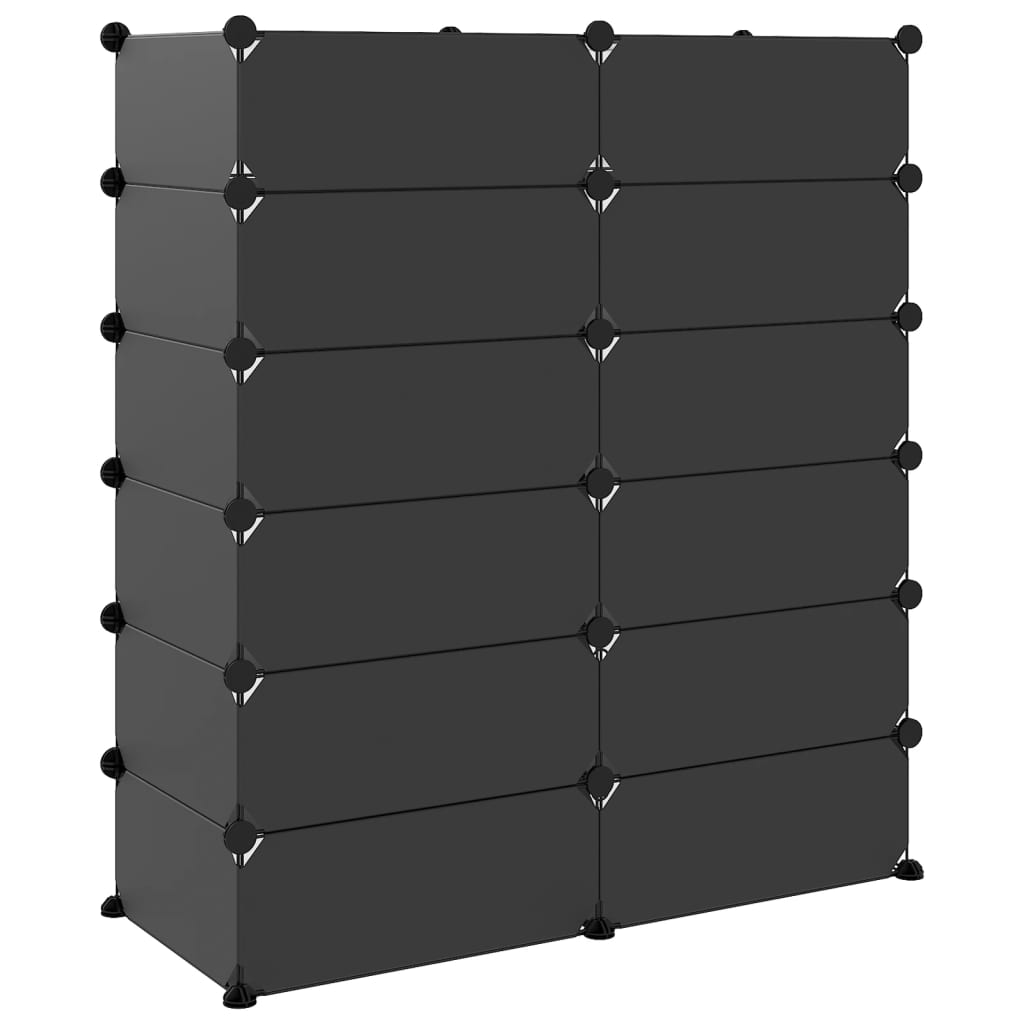 Étagère à chaussures Noir 94,5x36,5x106 cm PP - XIOS