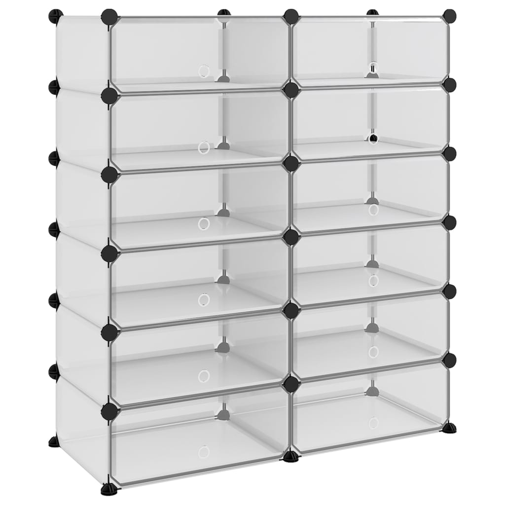 Étagère à chaussures Transparent 94,5x36,5x106 cm PP - XIOS