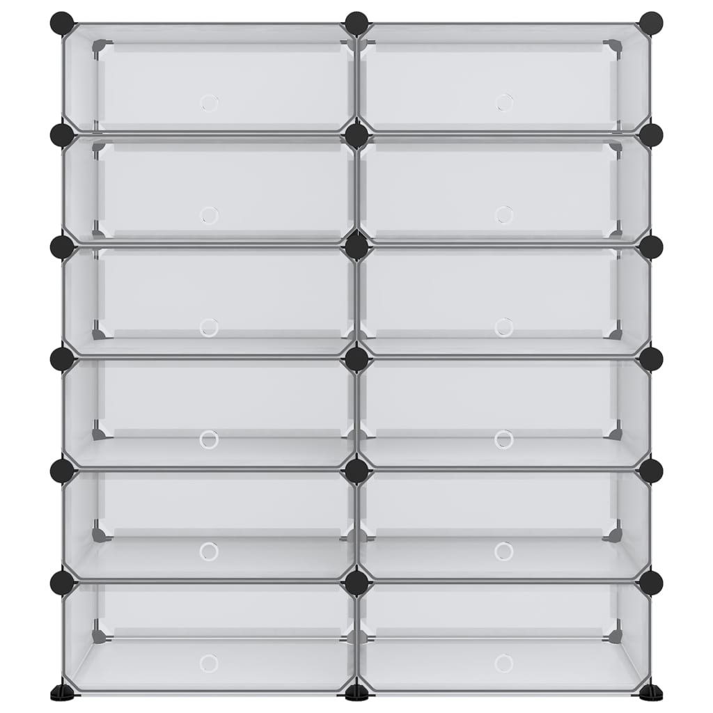 Étagère à chaussures Transparent 94,5x36,5x106 cm PP - XIOS