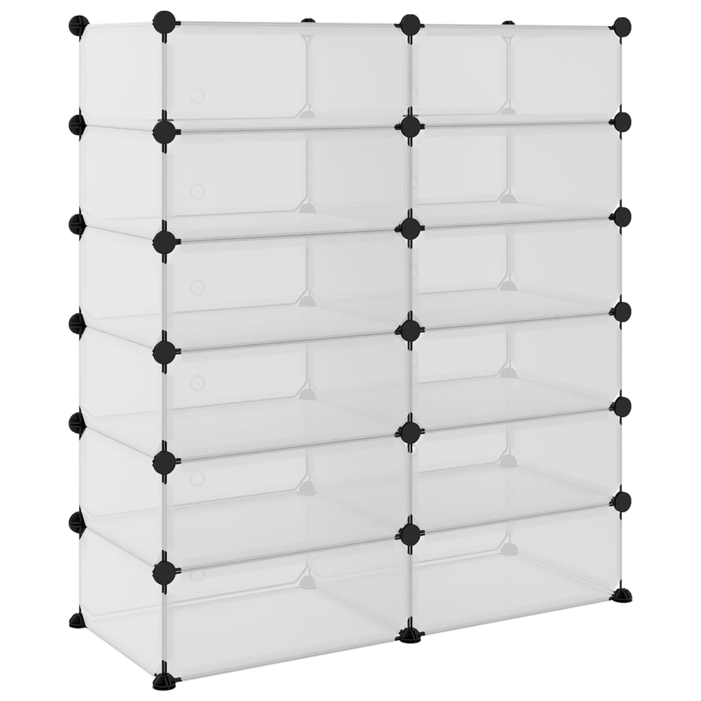 Étagère à chaussures Transparent 94,5x36,5x106 cm PP - XIOS