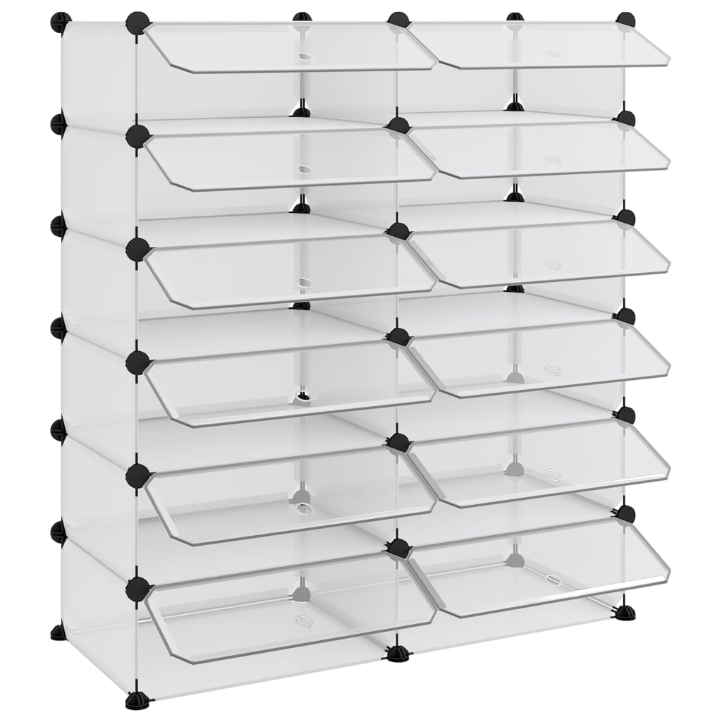 Étagère à chaussures Transparent 94,5x36,5x106 cm PP - XIOS
