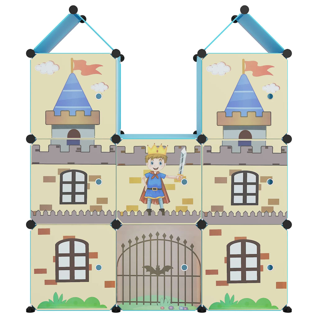 Armoire de rangement pour enfants avec 8 cubes Bleu PP - XIOS