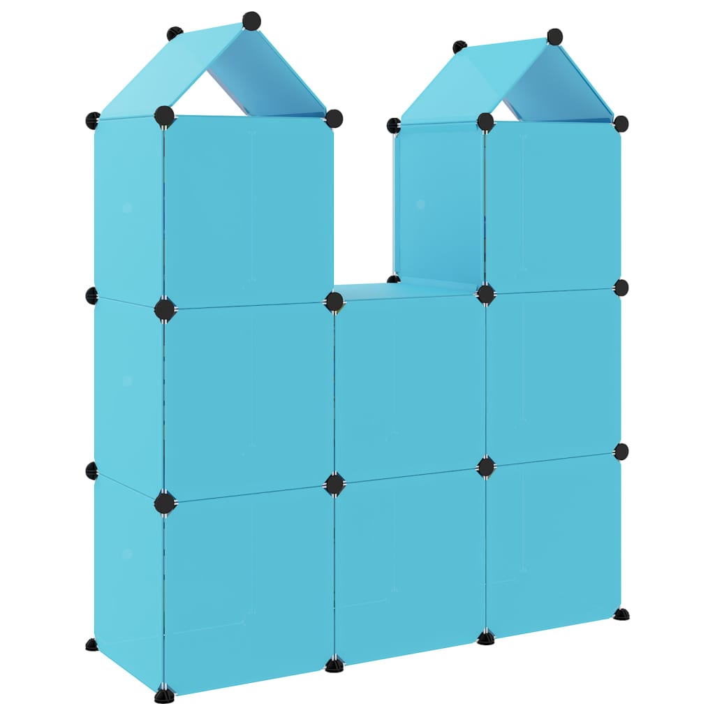 Armoire de rangement pour enfants avec 8 cubes Bleu PP - XIOS