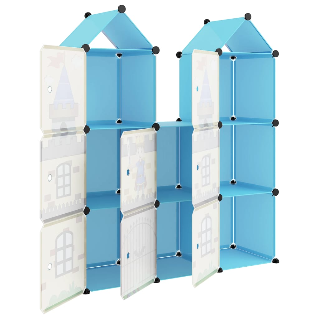 Armoire de rangement pour enfants avec 8 cubes Bleu PP - XIOS