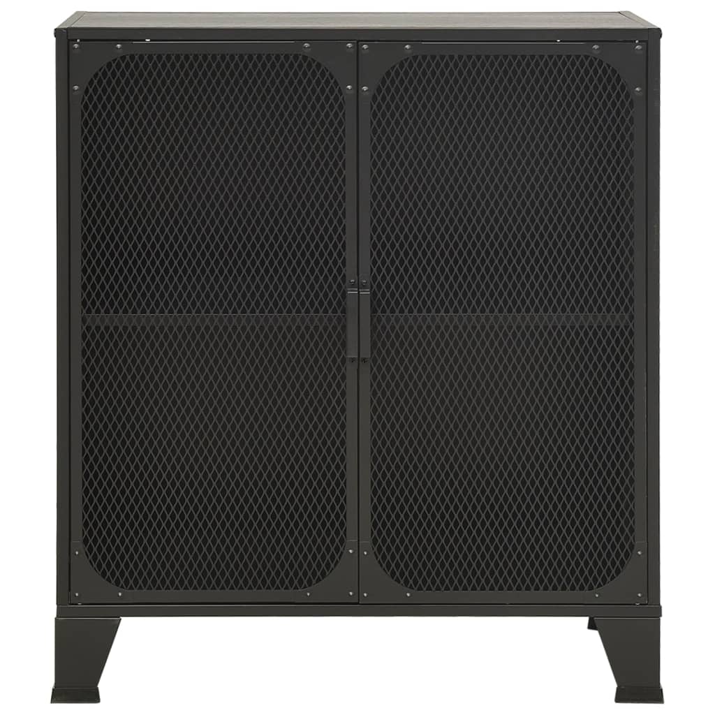 Armoires de rangement 2 pcs Gris 72x36x82 cm Métal et MDF