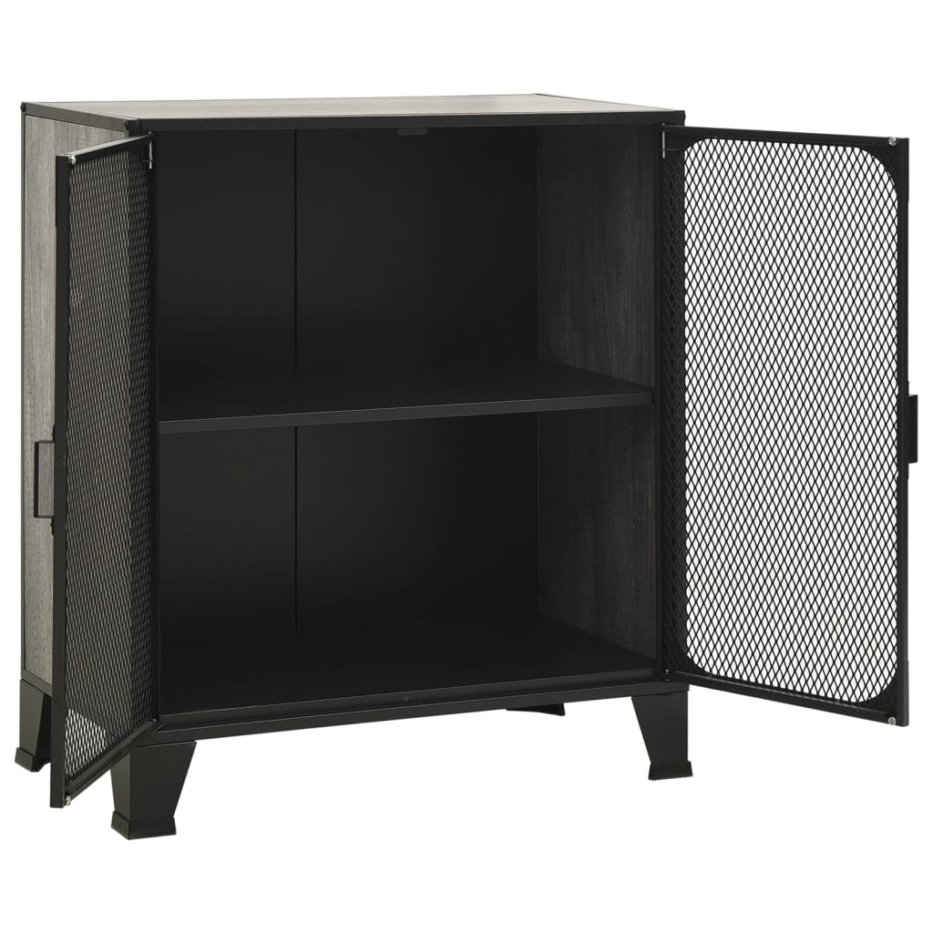 Armoires de rangement 2 pcs Gris 72x36x82 cm Métal et MDF