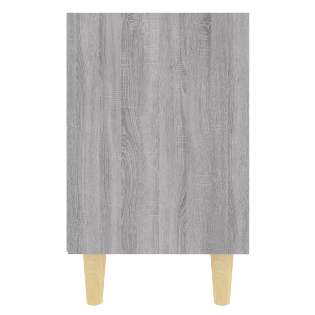 Table de chevet avec pieds en bois Sonoma gris 40x30x50 cm