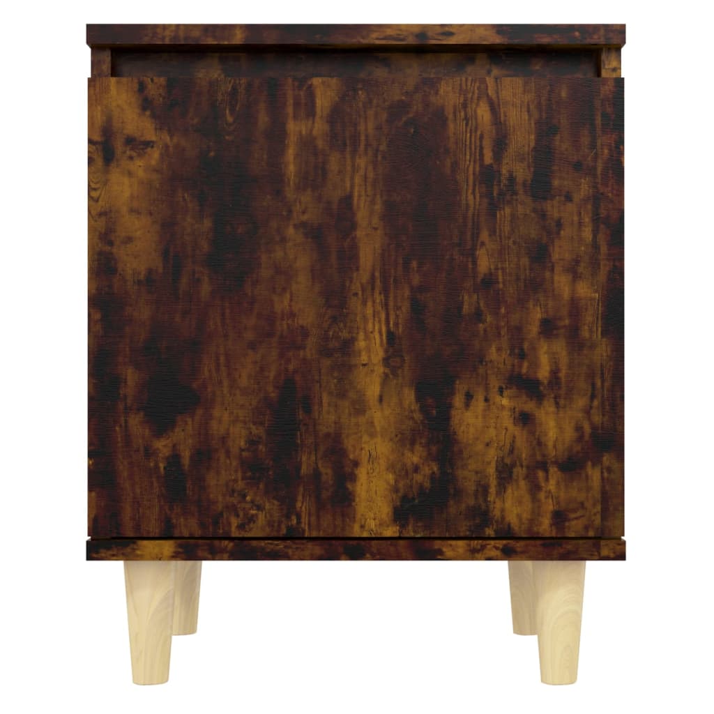 Tables de chevet et pieds en bois 2 pcs Chêne fumé 40x30x50 cm - XIOS