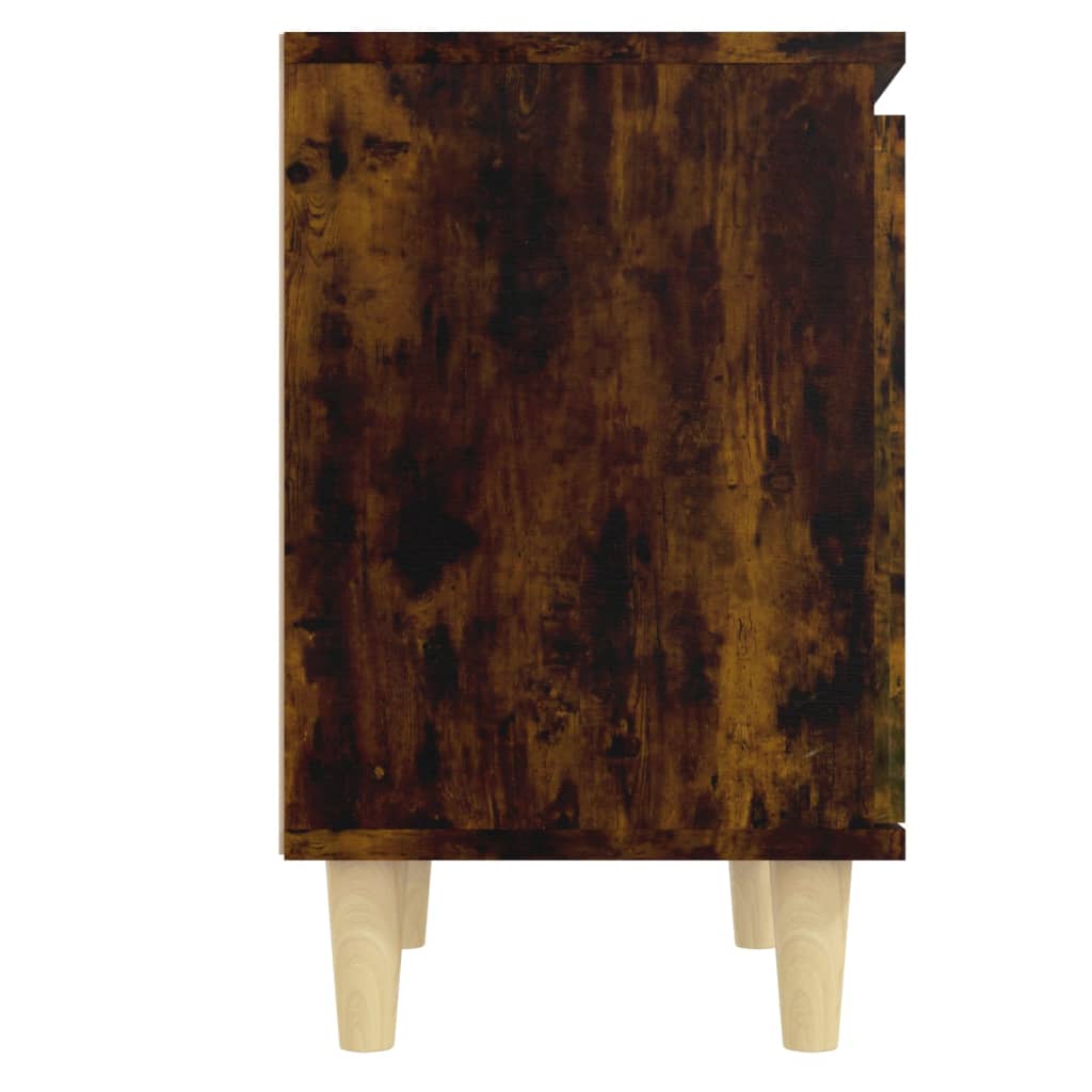 Tables de chevet et pieds en bois 2 pcs Chêne fumé 40x30x50 cm - XIOS