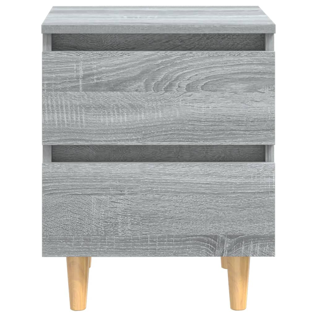 Table de chevet avec pieds en bois Sonoma gris 40x35x50 cm - XIOS