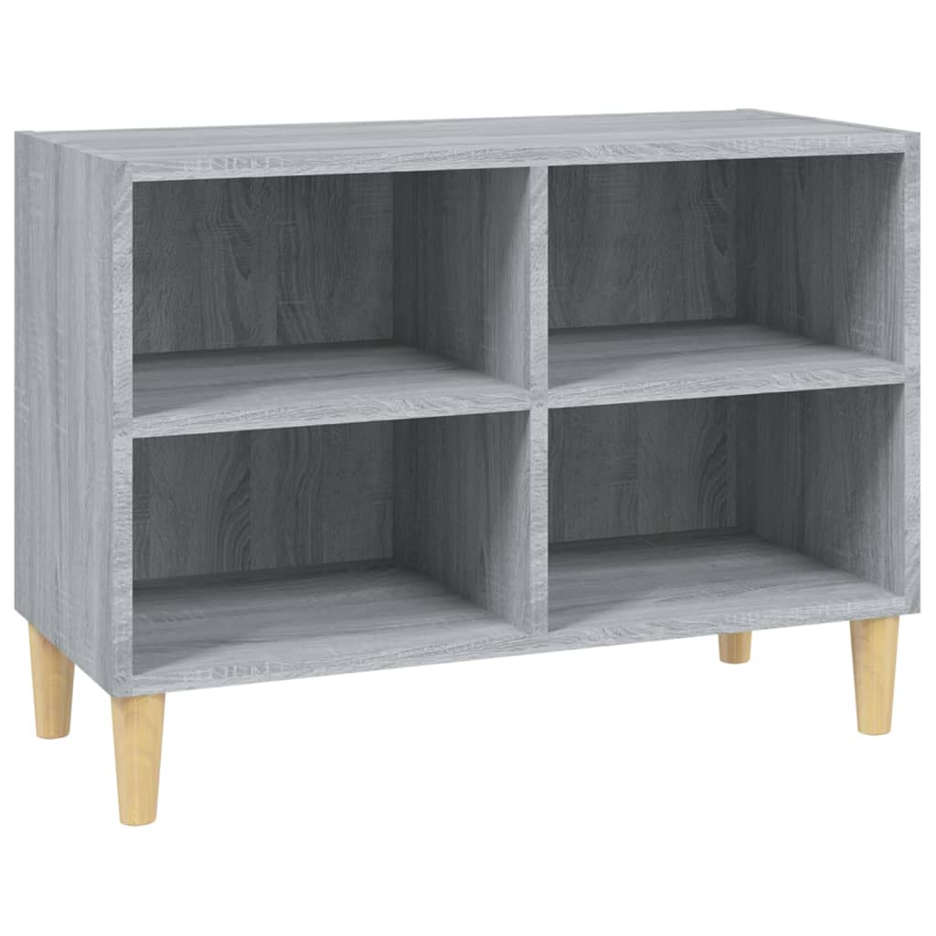 Meuble TV avec pieds en bois massif Sonoma gris 69,5x30x50 cm - XIOS