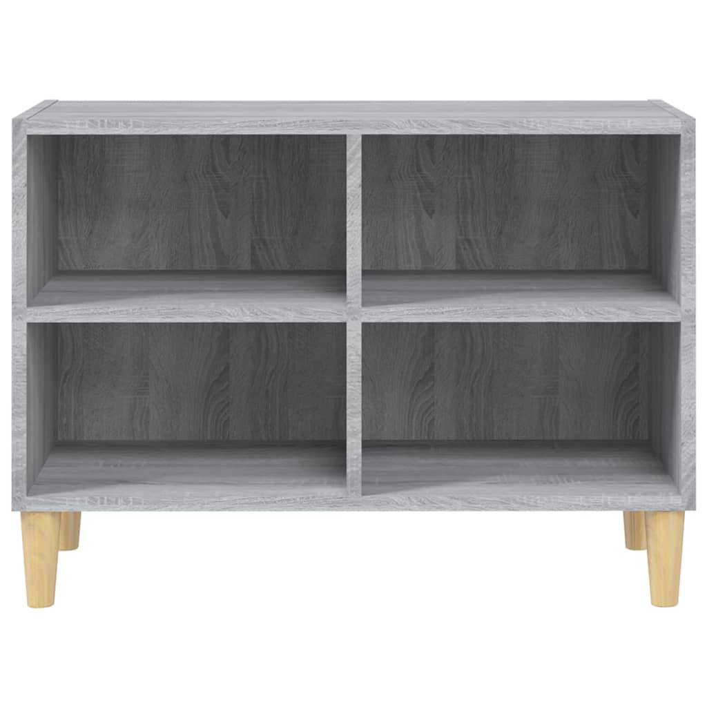 Meuble TV avec pieds en bois massif Sonoma gris 69,5x30x50 cm - XIOS