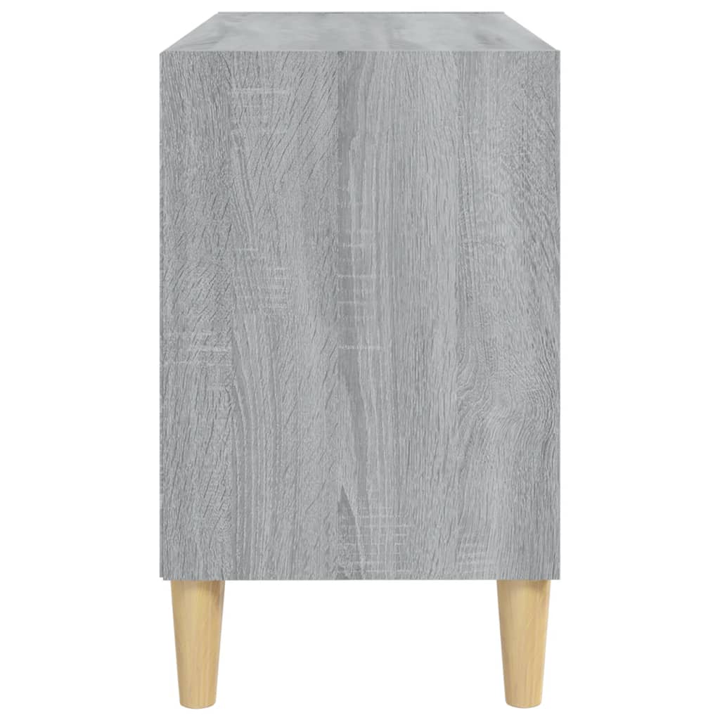 Meuble TV avec pieds en bois massif Sonoma gris 69,5x30x50 cm - XIOS