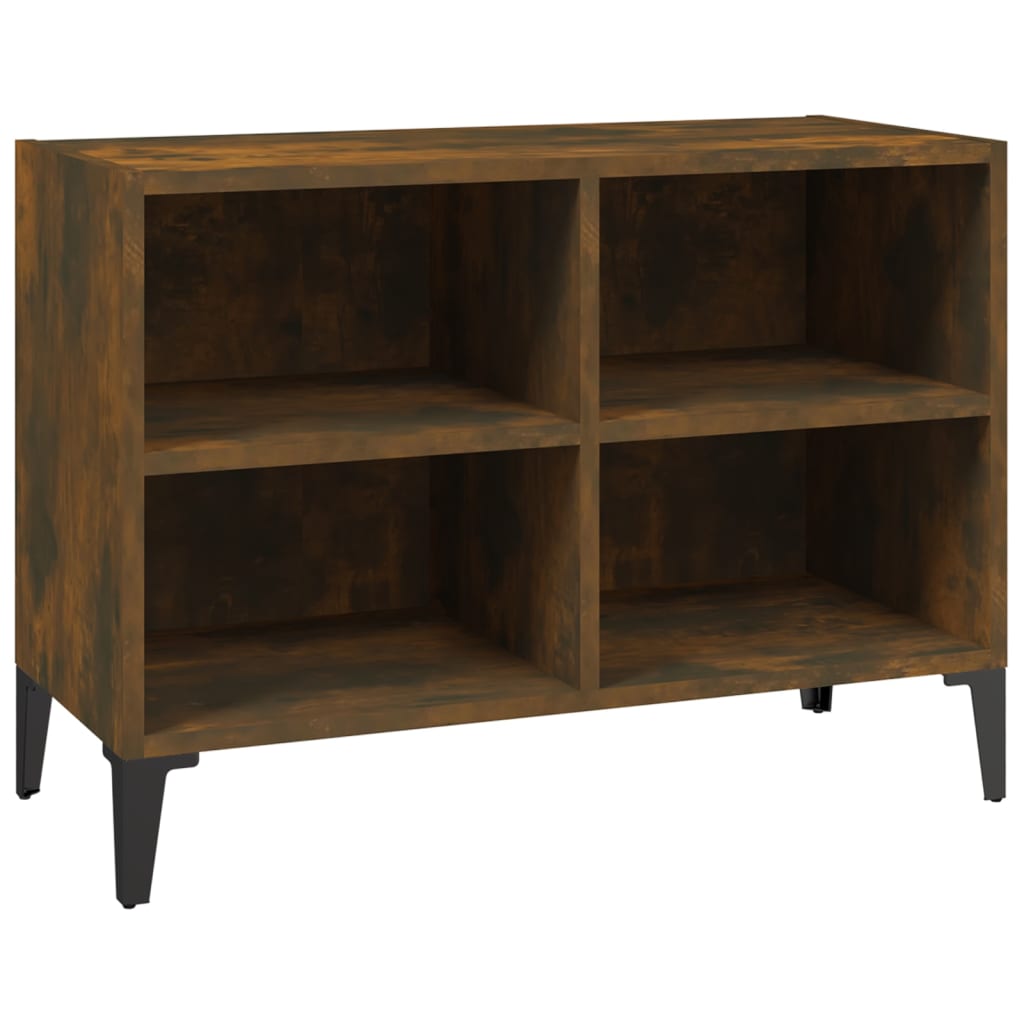 Meuble TV avec pieds en métal Chêne fumé 69,5x30x50 cm - XIOS