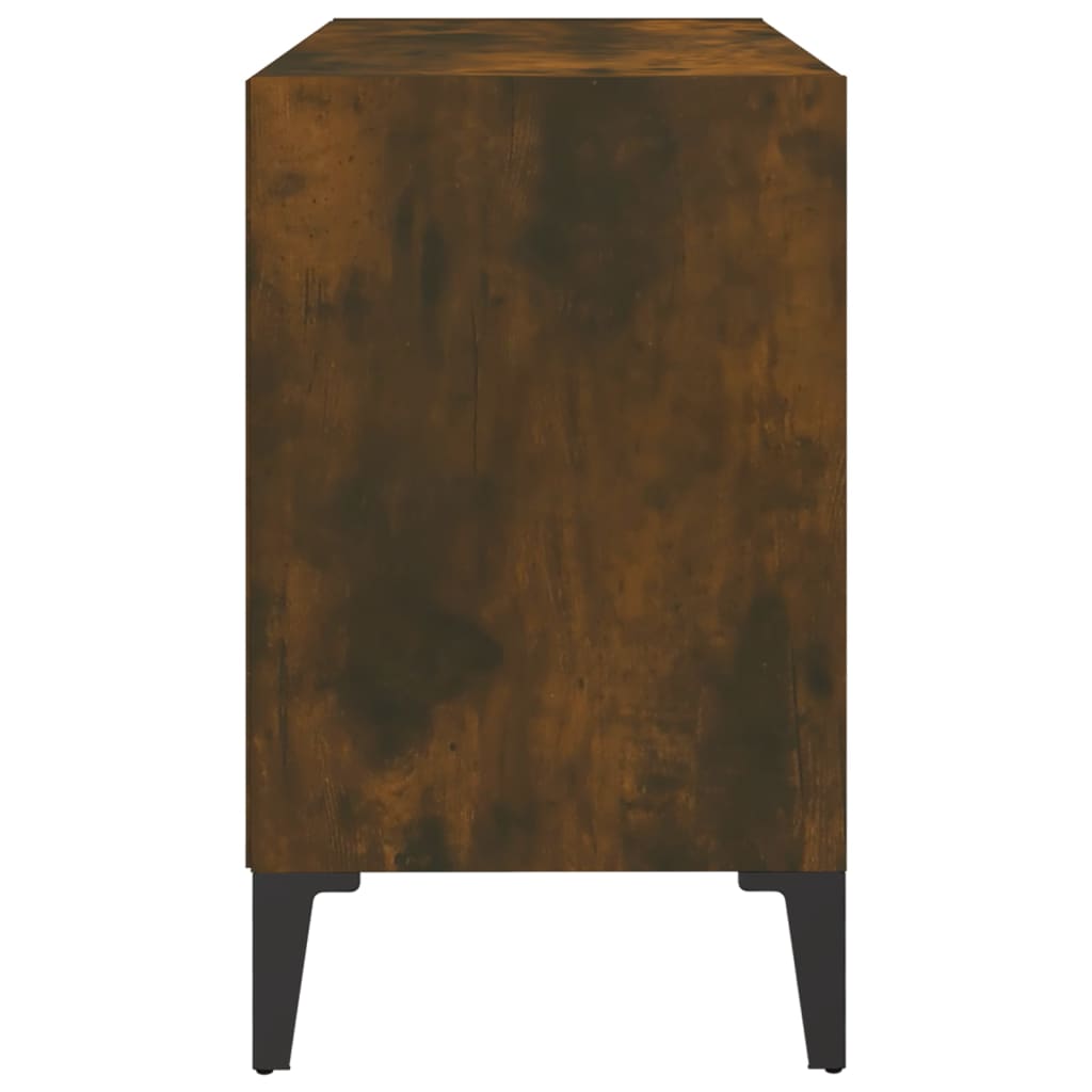 Meuble TV avec pieds en métal Chêne fumé 69,5x30x50 cm - XIOS