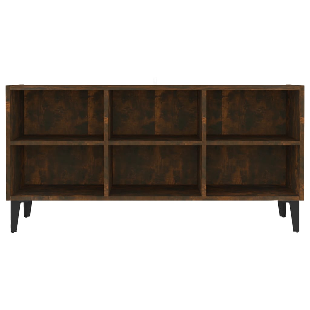 Meuble TV avec pieds en métal Chêne fumé 103,5x30x50 cm - XIOS