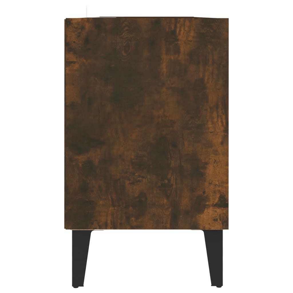 Meuble TV avec pieds en métal Chêne fumé 103,5x30x50 cm - XIOS