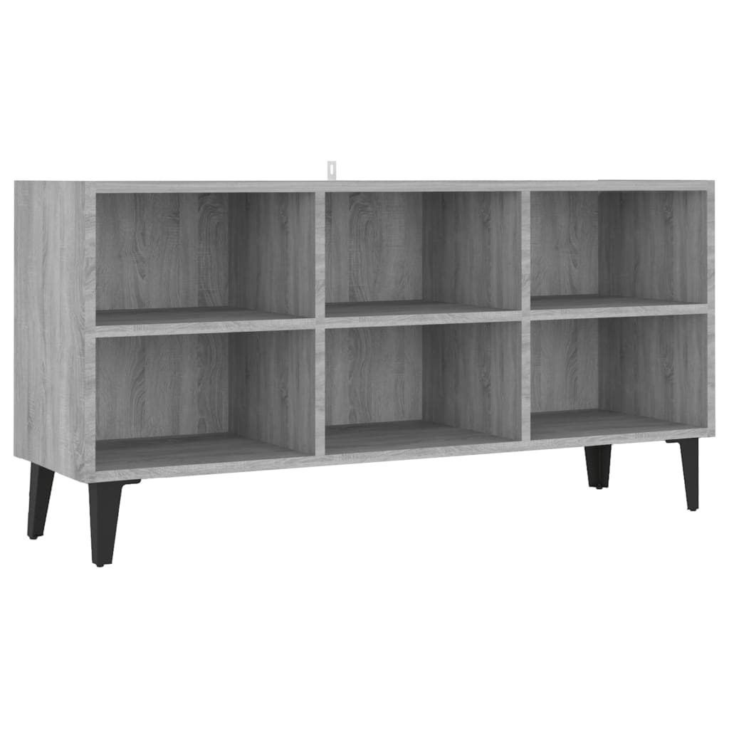 Meuble TV avec pieds en métal Sonoma gris 103,5x30x50 cm - XIOS