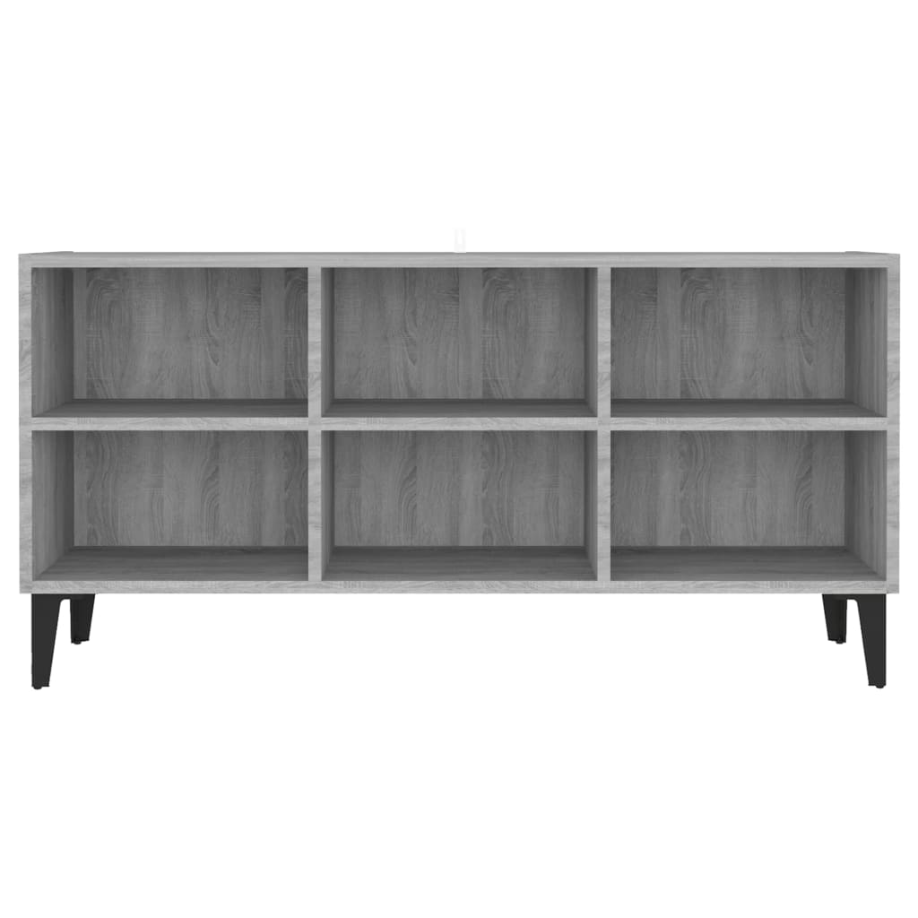Meuble TV avec pieds en métal Sonoma gris 103,5x30x50 cm - XIOS