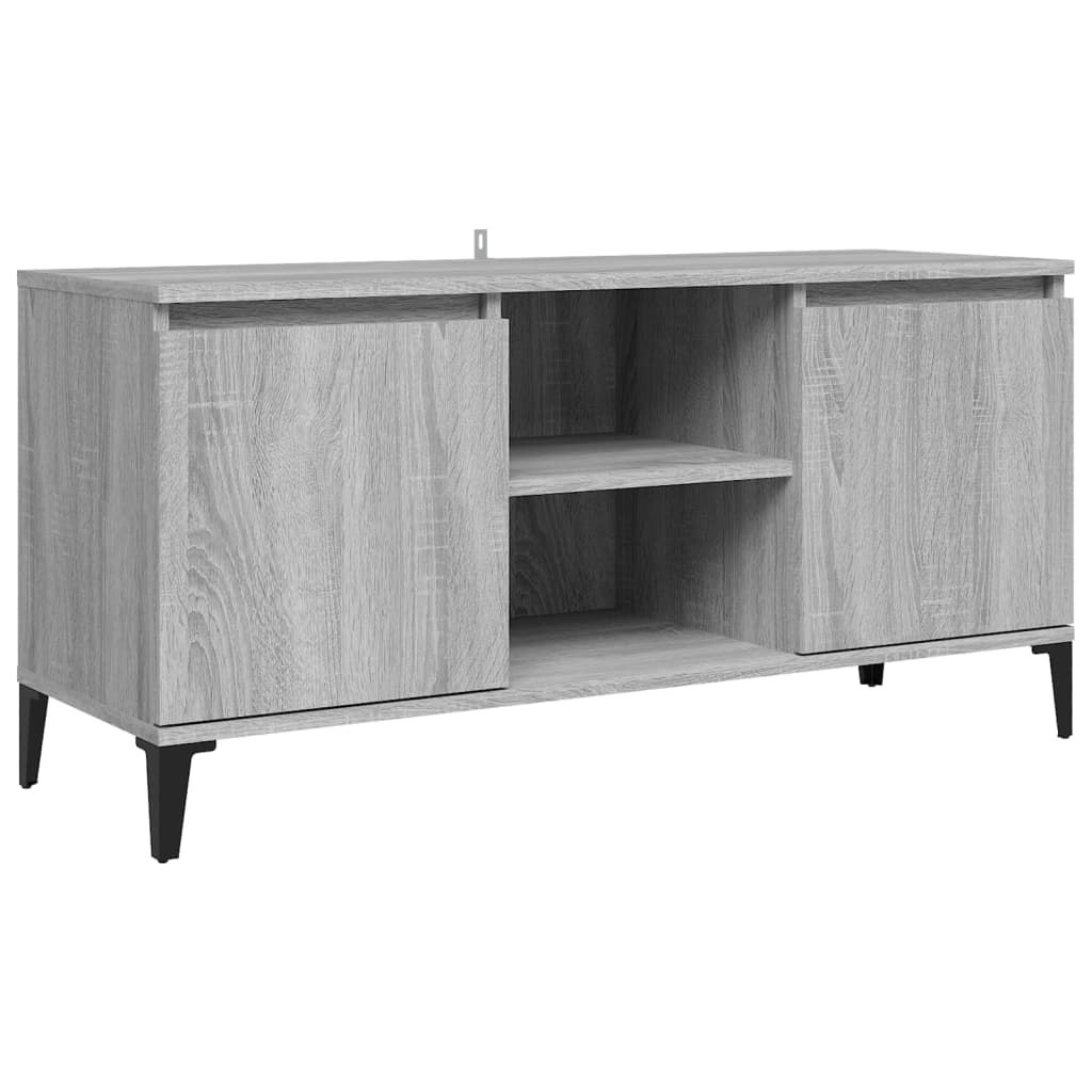 Meuble TV avec pieds en métal Sonoma gris 103,5x35x50 cm - XIOS