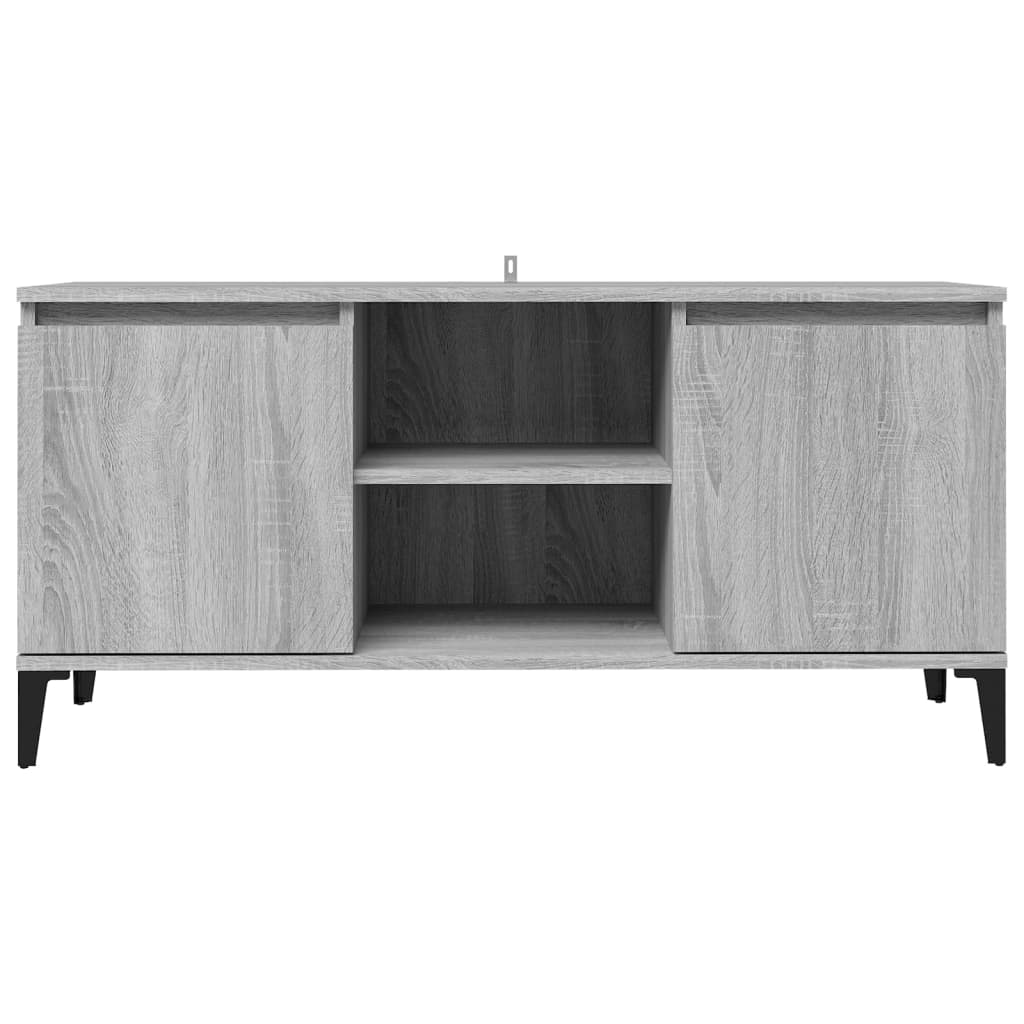 Meuble TV avec pieds en métal Sonoma gris 103,5x35x50 cm - XIOS