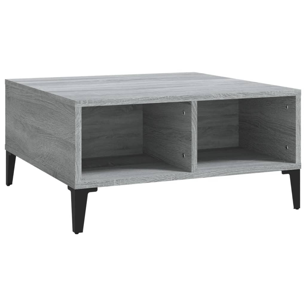 Table basse sonoma gris 60x60x30 cm bois d'ingénierie - XIOS