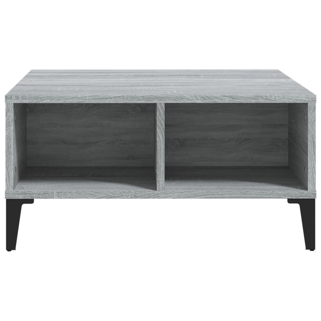 Table basse sonoma gris 60x60x30 cm bois d'ingénierie - XIOS