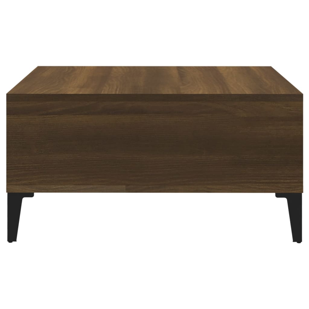 Table basse chêne marron 60x60x30 cm bois d'ingénierie - XIOS