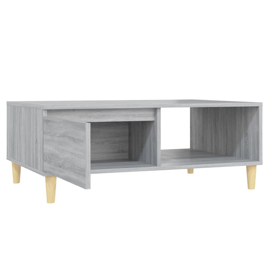 Table basse sonoma gris 90x60x35 cm bois d'ingénierie - XIOS