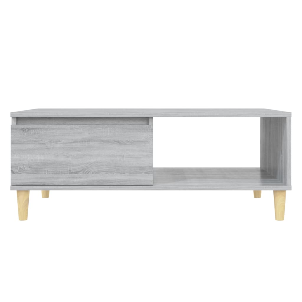 Table basse sonoma gris 90x60x35 cm bois d'ingénierie - XIOS