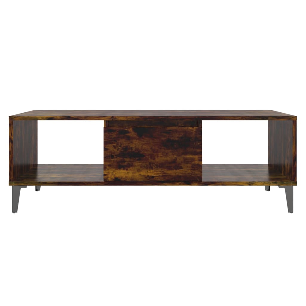 Table basse chêne fumé 103,5x60x35 cm bois d'ingénierie - XIOS